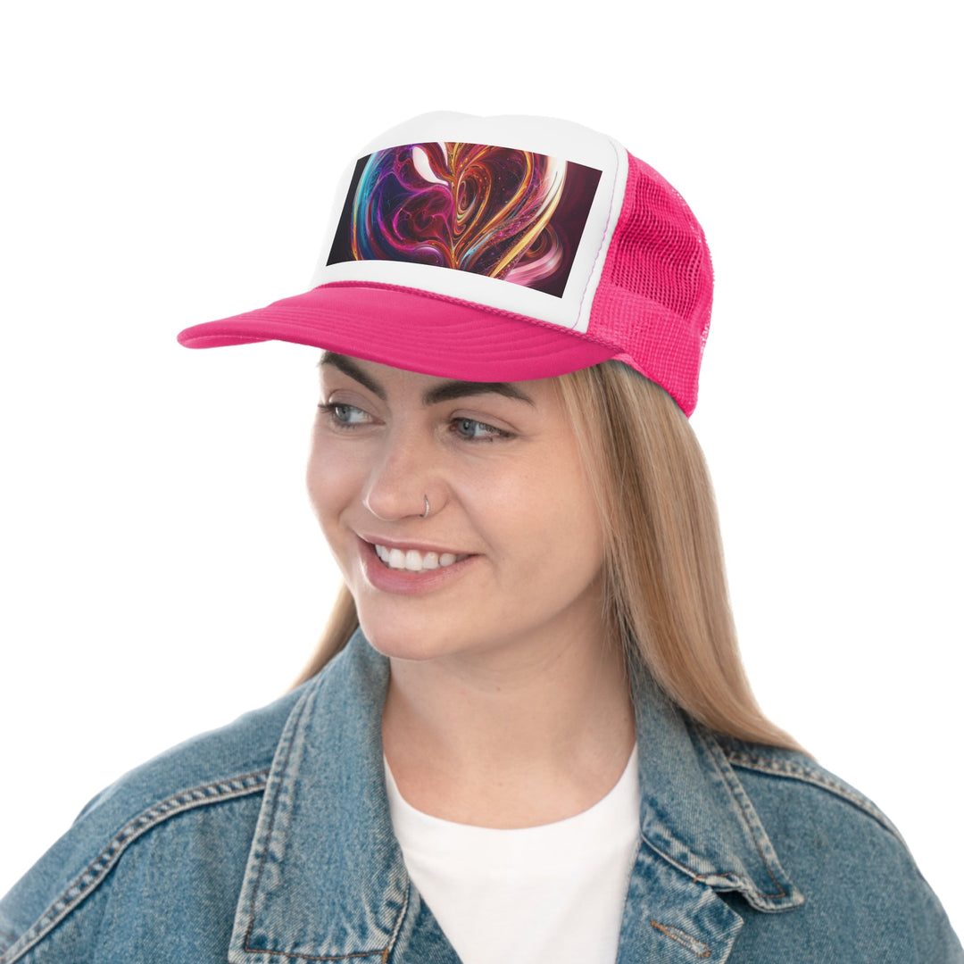 Cosmic Love Swirl - Trucker Hat - Hats - g(0D·IO) - Pink - One size -