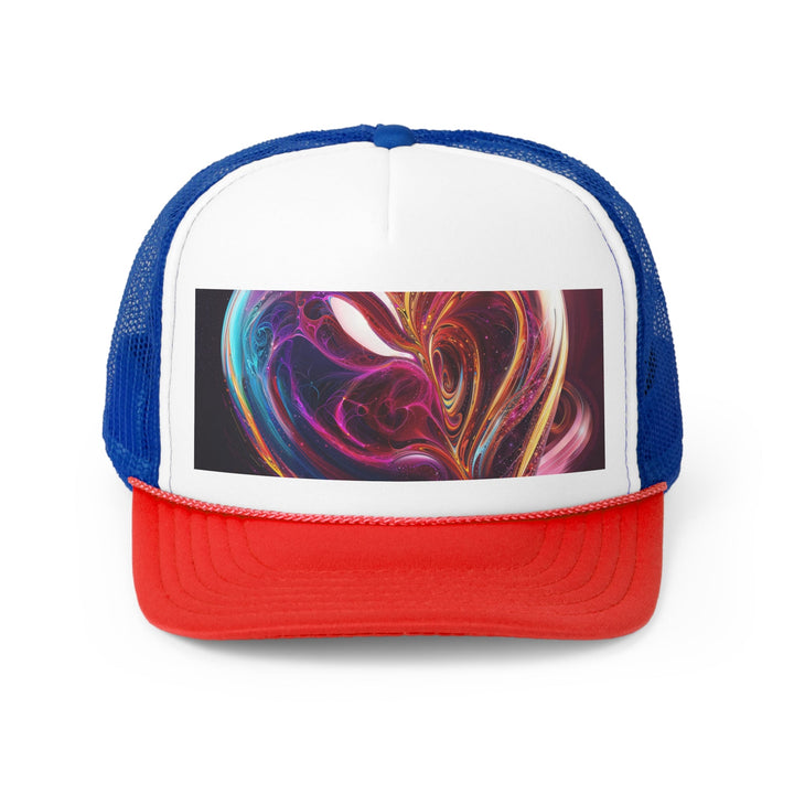 Cosmic Love Swirl - Trucker Hat - Hats - g(0D·IO) - Blue/Red - One size -