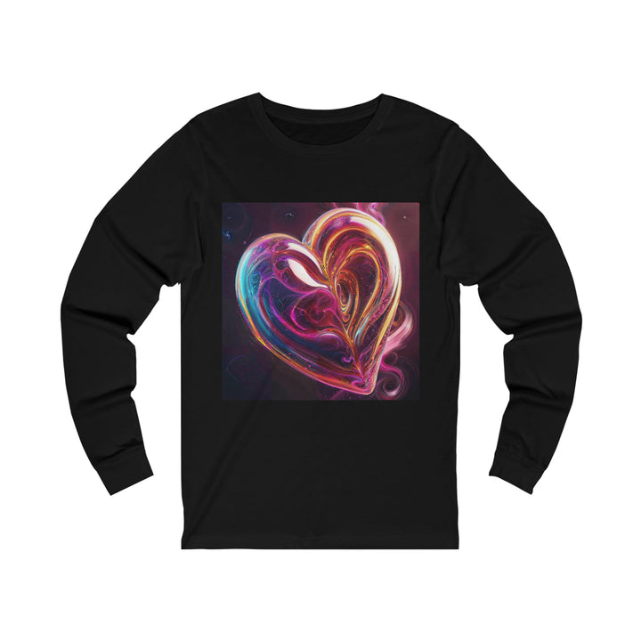 Cosmic Love Swirl - Unisex Jersey Long Sleeve Tee - Long-sleeve - g(0D·IO) - S - Black -