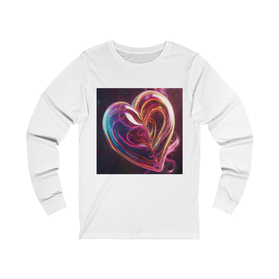 Cosmic Love Swirl - Unisex Jersey Long Sleeve Tee - Long-sleeve - g(0D·IO) - S - White -