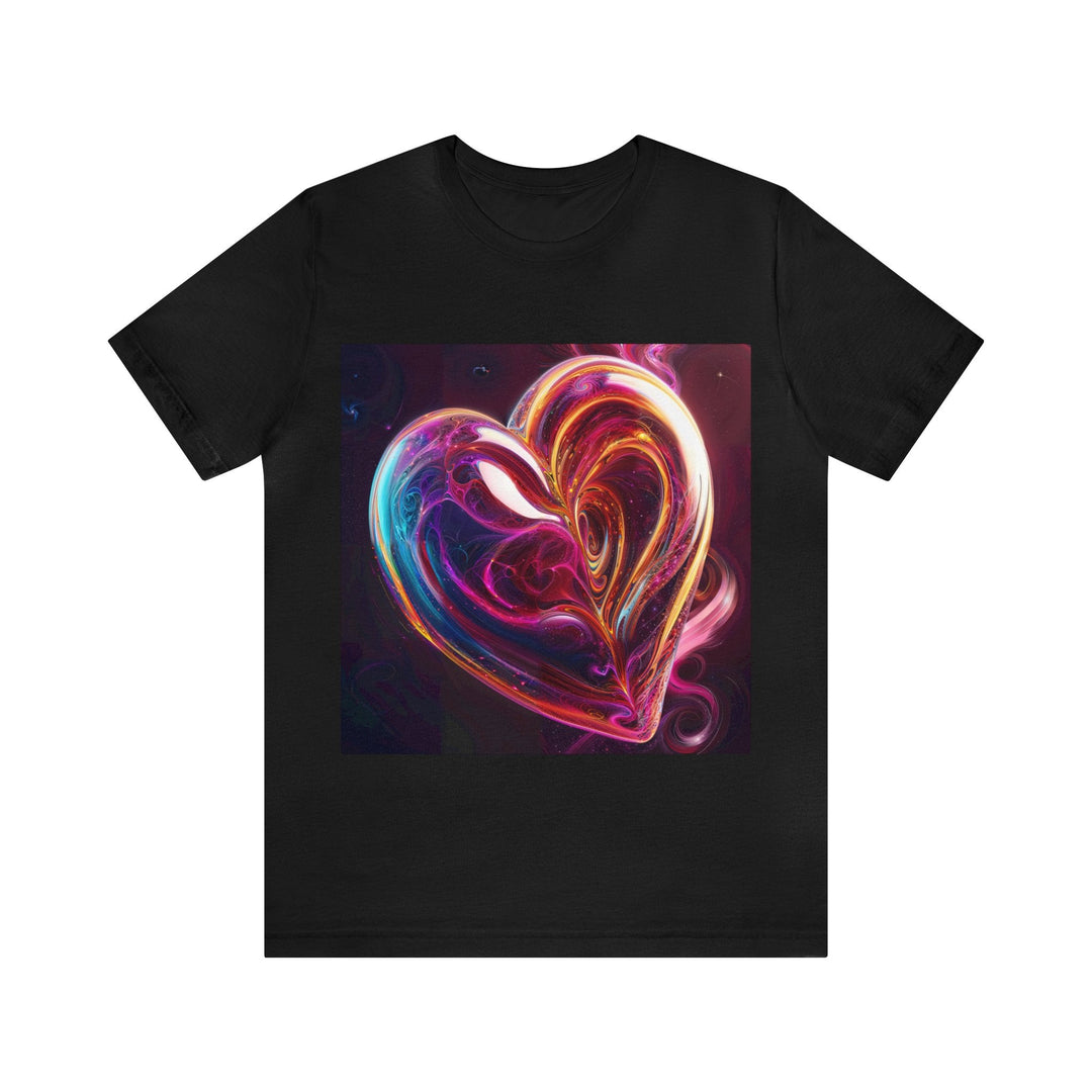 Cosmic Love Swirl - Unisex Jersey Short Sleeve Tee - T-Shirt - g(0D·IO) - Black - S -