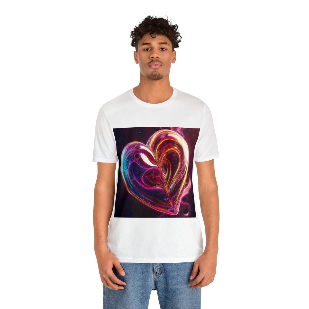 Cosmic Love Swirl - Unisex Jersey Short Sleeve Tee - T-Shirt - g(0D·IO) - Black - S -