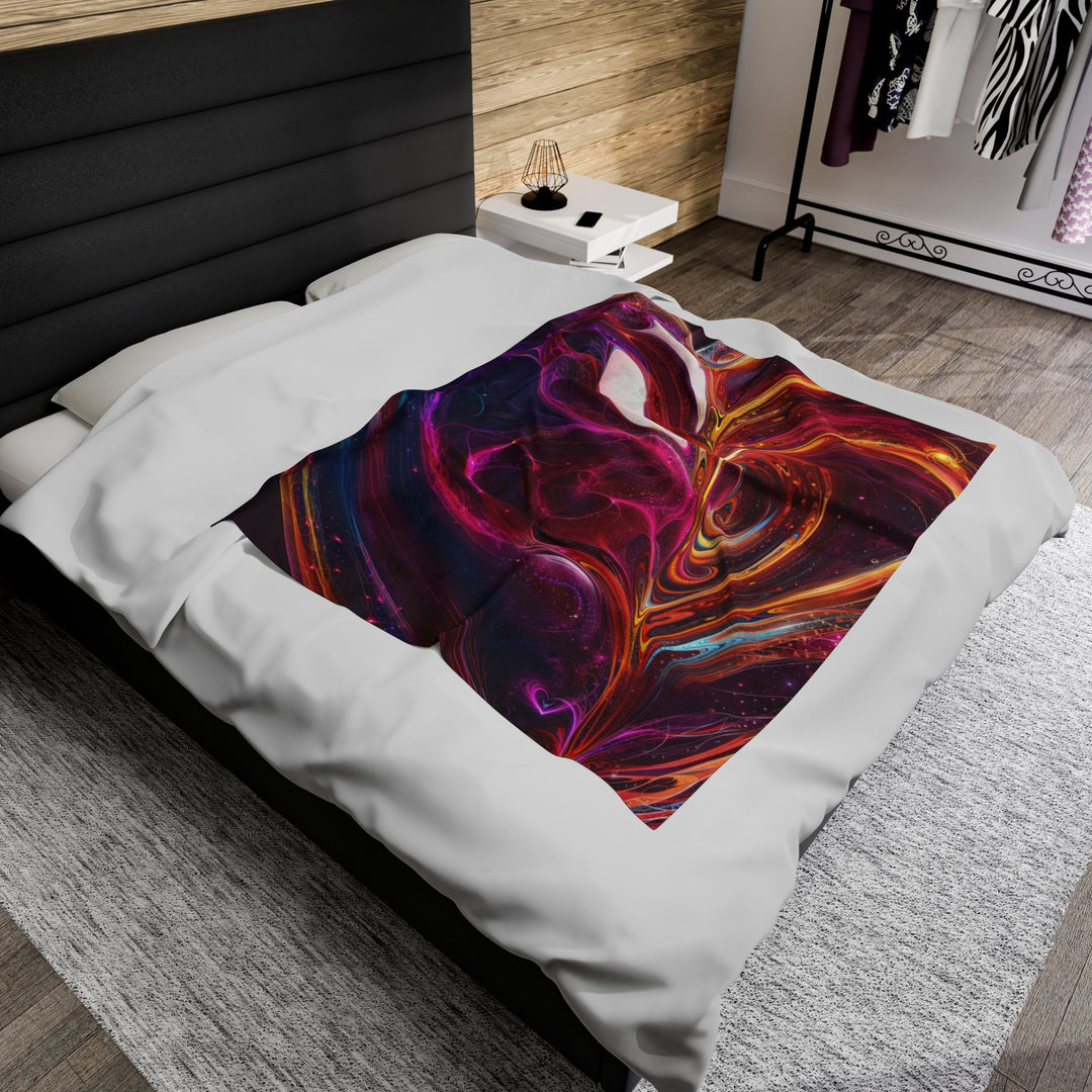 Cosmic Love Swirl - Velveteen Plush Blanket - All Over Prints - g(0D·IO) - 30" × 40" - -