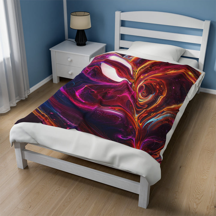 Cosmic Love Swirl - Velveteen Plush Blanket - All Over Prints - g(0D·IO) - 30" × 40" - -