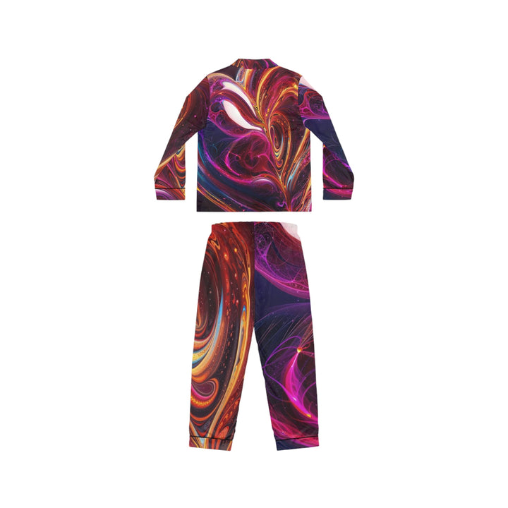 Cosmic Love Swirl - Women's Satin Pajamas - All Over Prints - g(0D·IO) - XS/S - Black -