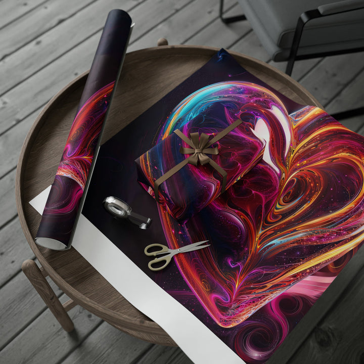 Cosmic Love Swirl - Wrapping Paper - Home Decor - g(0D·IO) - 30'' x 72'' - Matte -