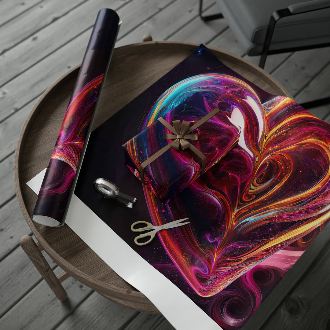 Cosmic Love Swirl - Wrapping Paper - Home Decor - g(0D·IO) - 30'' x 72'' - Matte -