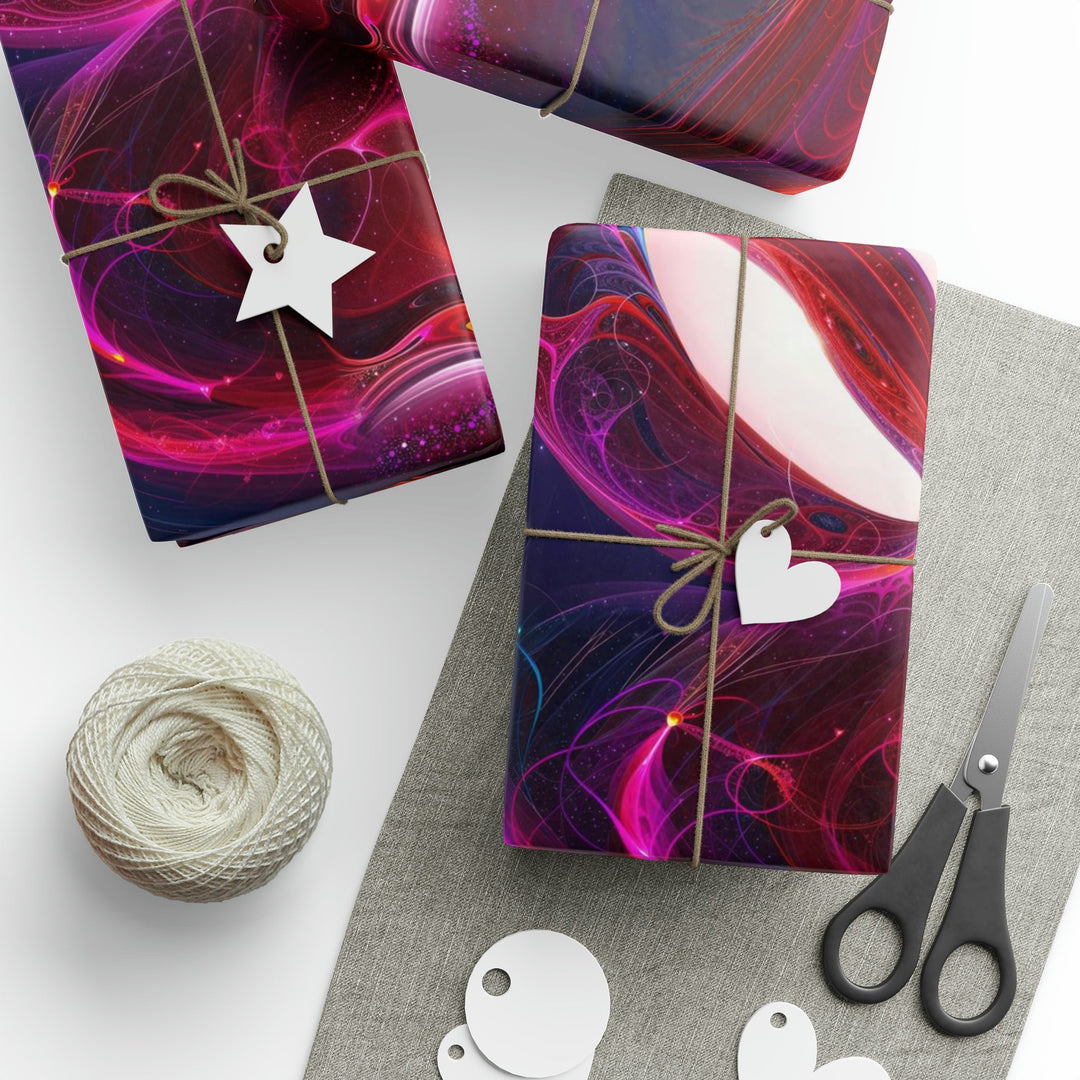 Cosmic Love Swirl - Wrapping Paper - Home Decor - g(0D·IO) - 30'' x 72'' - Matte -