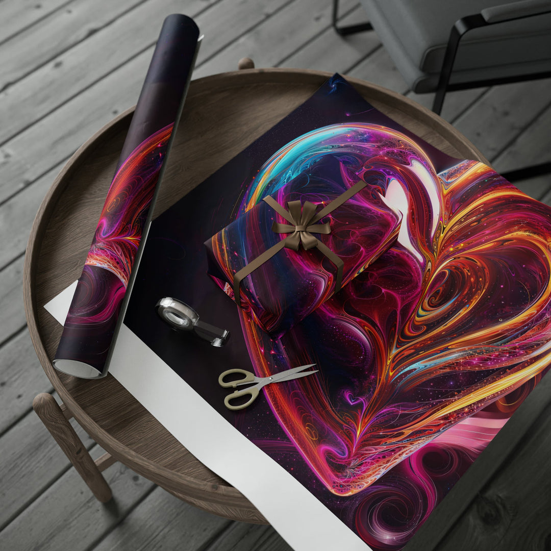 Cosmic Love Swirl - Wrapping Paper - Home Decor - g(0D·IO) - 30'' x 72'' - Matte -