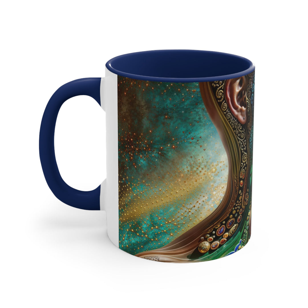 Cosmic Mandala Essence - Accent Coffee Mug - Mug - g(0D·IO) - Pink - 11oz -