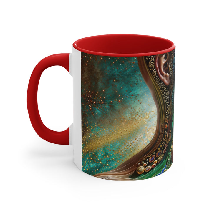 Cosmic Mandala Essence - Accent Coffee Mug - Mug - g(0D·IO) - Pink - 11oz -