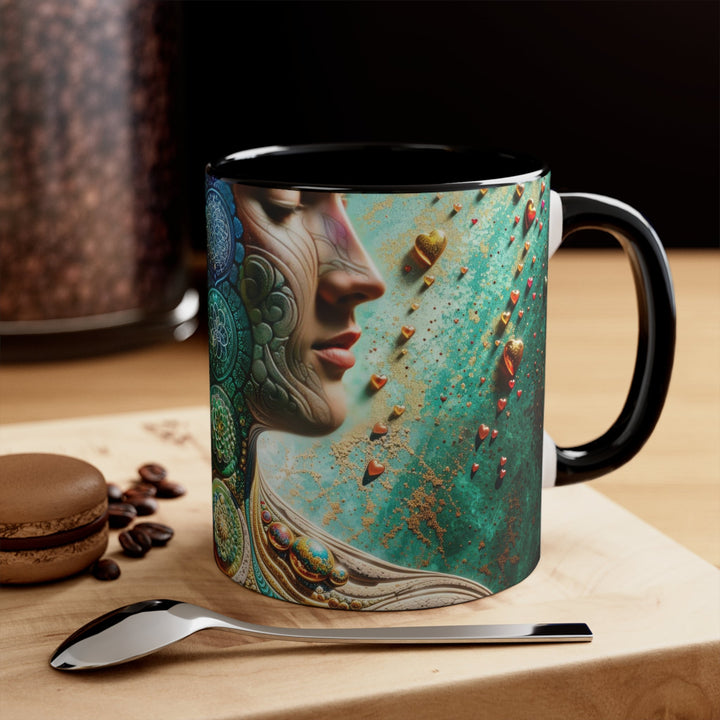 Cosmic Mandala Essence - Accent Coffee Mug - Mug - g(0D·IO) - Pink - 11oz -