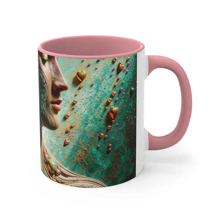 Cosmic Mandala Essence - Accent Coffee Mug - Mug - g(0D·IO) - Pink - 11oz -