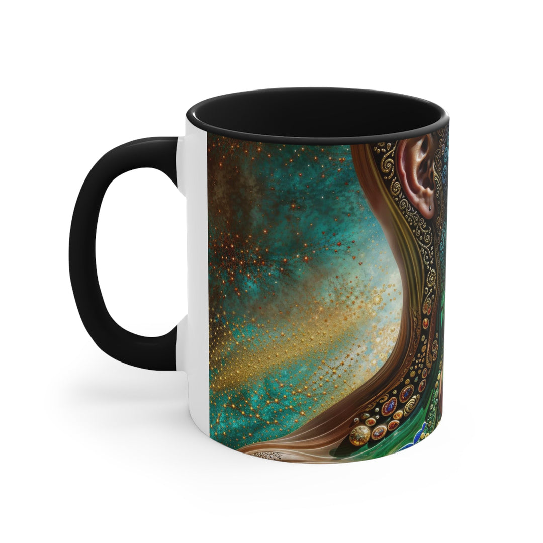 Cosmic Mandala Essence - Accent Coffee Mug - Mug - g(0D·IO) - Pink - 11oz -