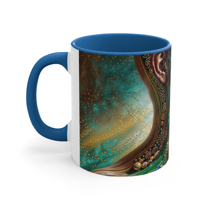 Cosmic Mandala Essence - Accent Coffee Mug - Mug - g(0D·IO) - Pink - 11oz -