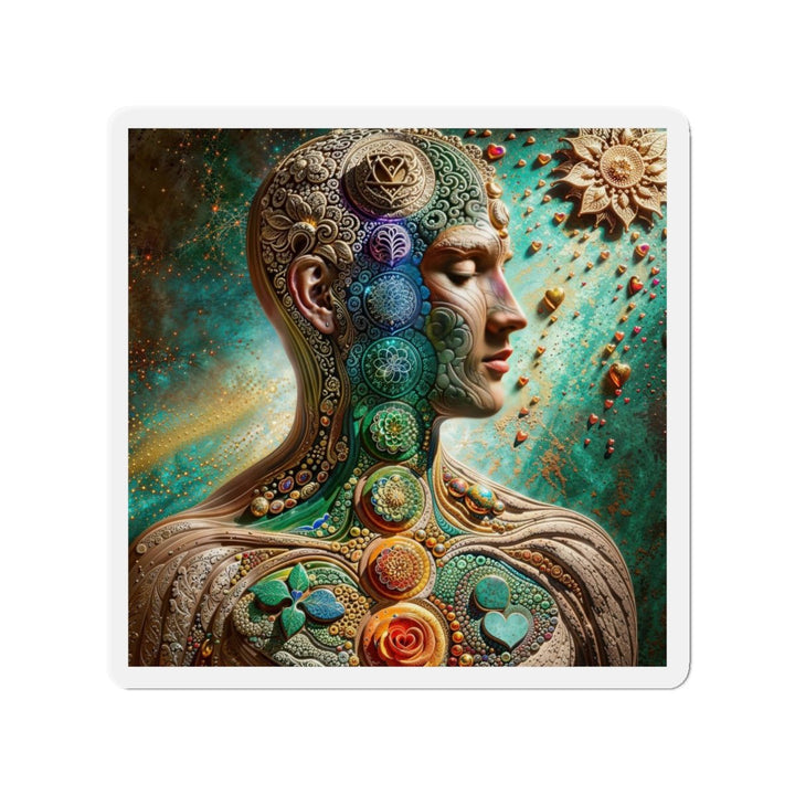 Cosmic Mandala Essence - Die-cut Magnet - Home Decor - g(0D·IO) - 4" x 4" - Die-Cut - 1 pc