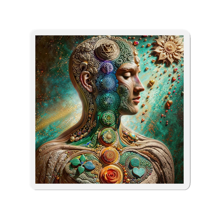 Cosmic Mandala Essence - Die-cut Magnet - Home Decor - g(0D·IO) - 5" x 5" - Die-Cut - 1 pc