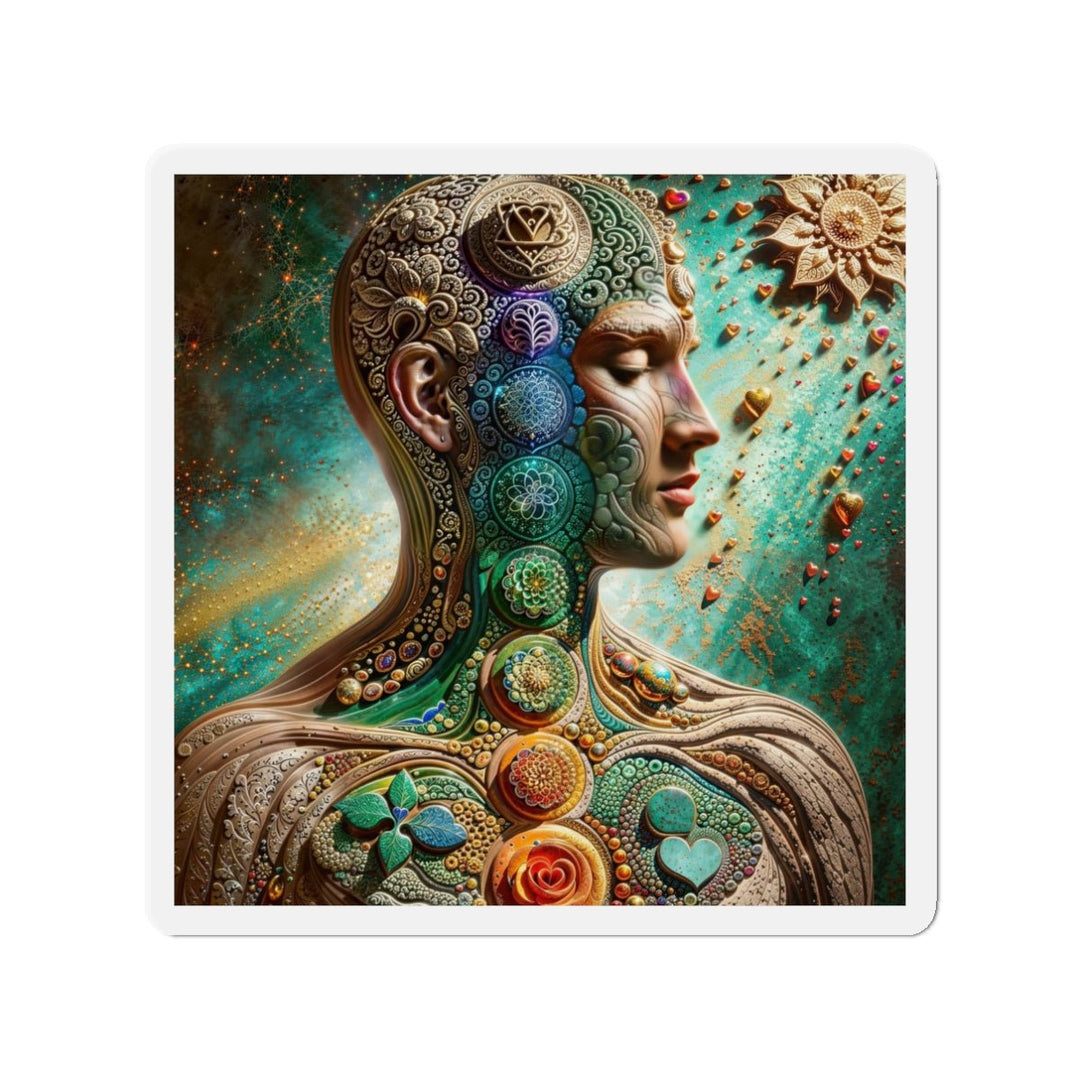Cosmic Mandala Essence - Die-cut Magnet - Home Decor - g(0D·IO) - 3" x 3" - Die-Cut - 1 pc
