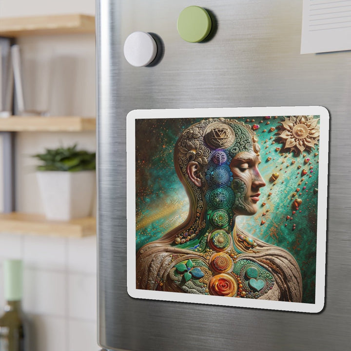 Cosmic Mandala Essence - Die-cut Magnet - Home Decor - g(0D·IO) - 6 × 6" - Die-Cut - 1 pc