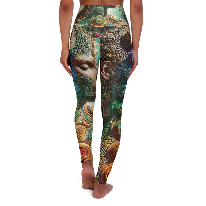 Cosmic Mandala Essence - High Waisted AOP Yoga Leggings - All Over Prints - g(0D·IO) - XS - -