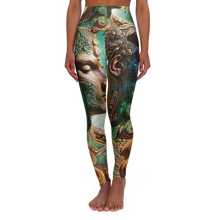 Cosmic Mandala Essence - High Waisted AOP Yoga Leggings - All Over Prints - g(0D·IO) - XS - -