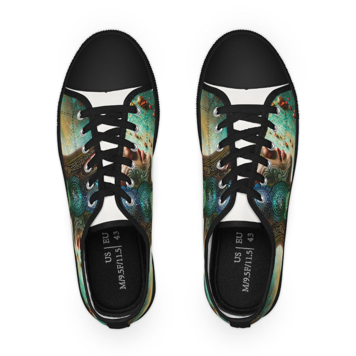 Cosmic Mandala Essence - Men's Lowtop Sneakers - Shoes - g(0D·IO) - US 5 - Black sole -