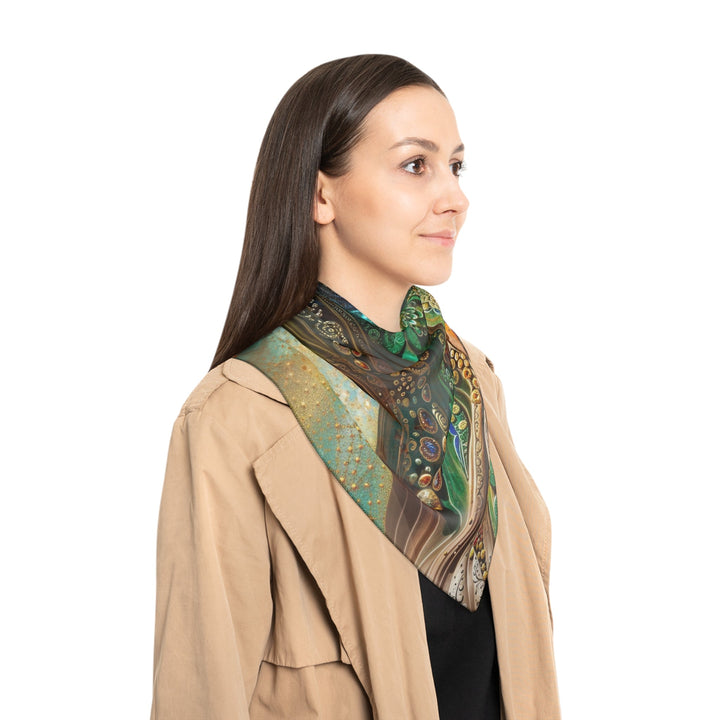 Cosmic Mandala Essence - Poly Scarf - Accessories - g(0D·IO) - Poly chiffon - 50" × 50" -