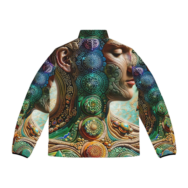 Cosmic Mandala Essence - Puffer Jacket - All Over Prints - g(0D·IO) - S - Black zipper -