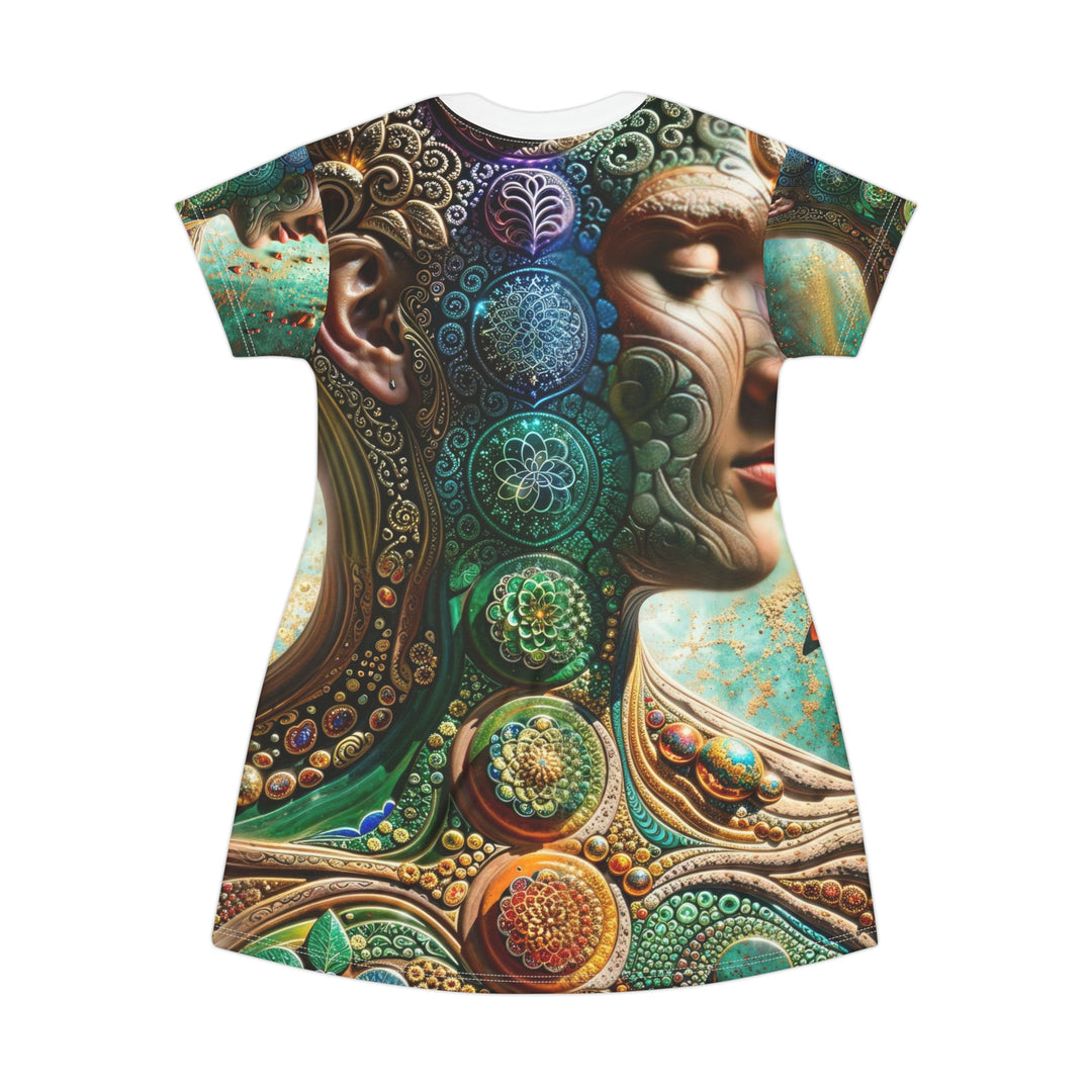 Cosmic Mandala Essence - T-Shirt Dress - All Over Prints - g(0D·IO) - XS - -