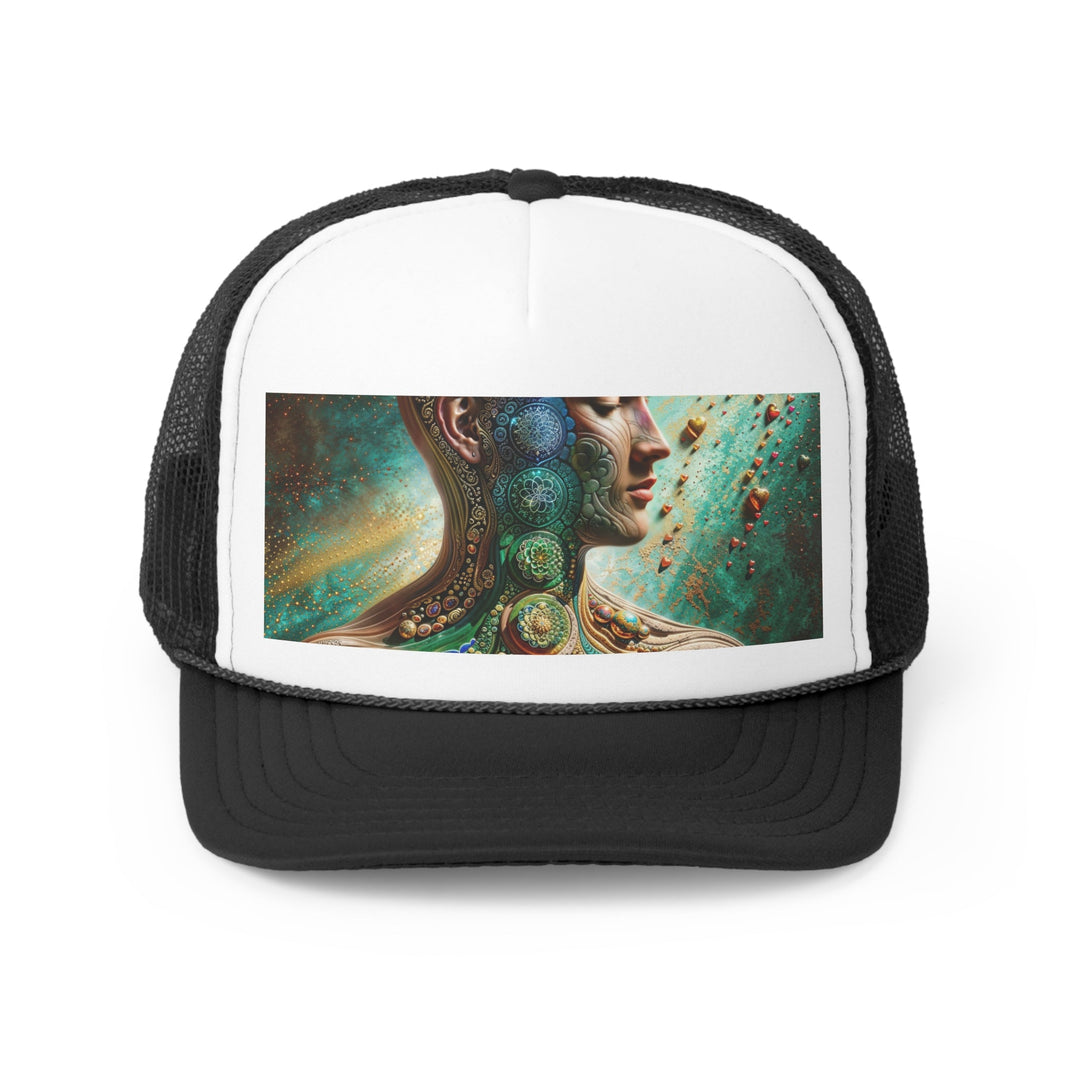 Cosmic Mandala Essence - Trucker Hat - Hats - g(0D·IO) - Black - One size -