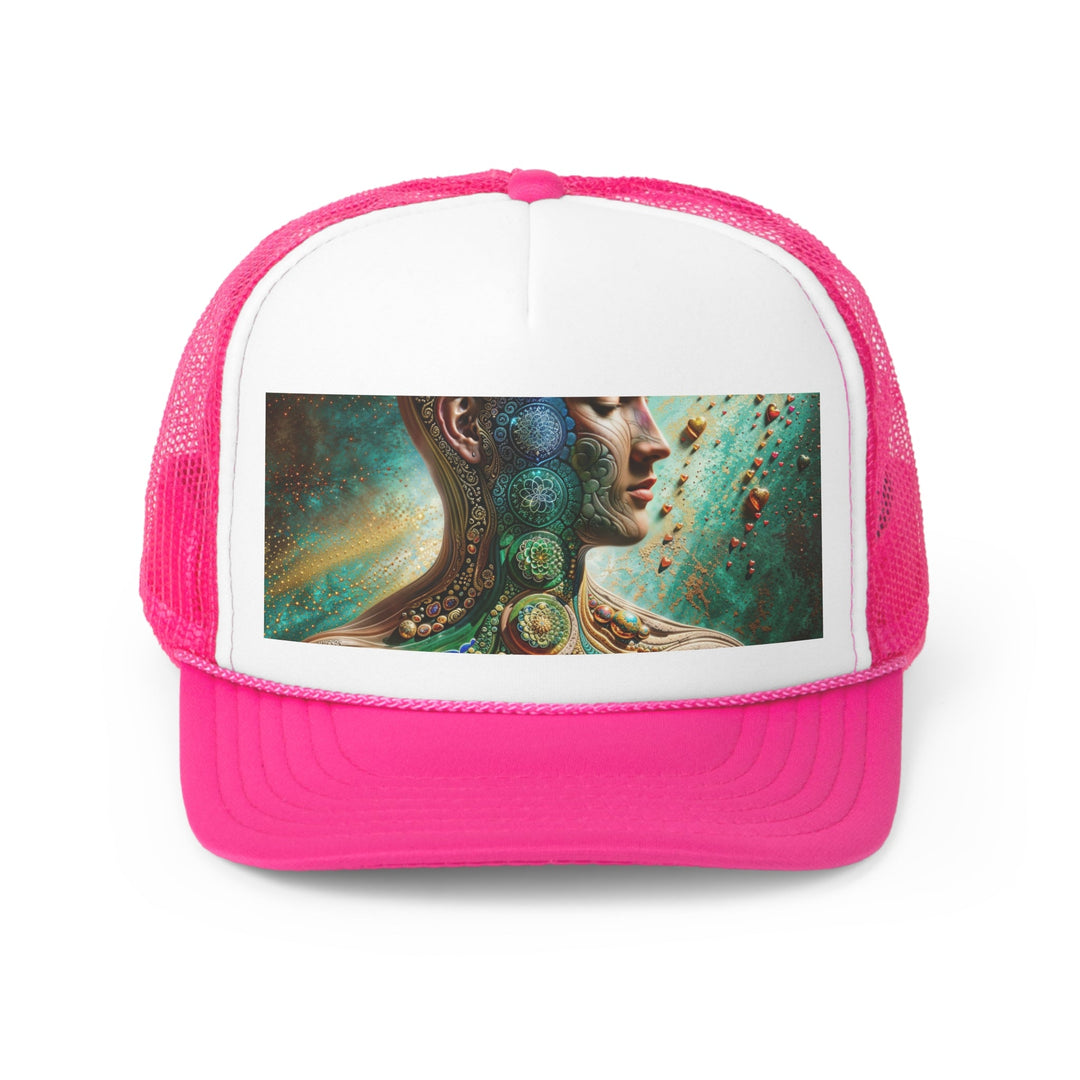 Cosmic Mandala Essence - Trucker Hat - Hats - g(0D·IO) - Pink - One size -