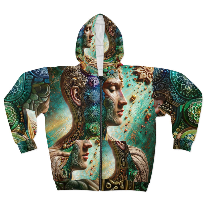 Cosmic Mandala Essence - Unisex Zip Hoodie - All Over Prints - g(0D·IO) - XS - -