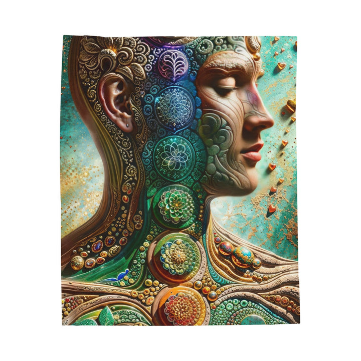 Cosmic Mandala Essence - Velveteen Plush Blanket - All Over Prints - g(0D·IO) - 50" × 60" - -