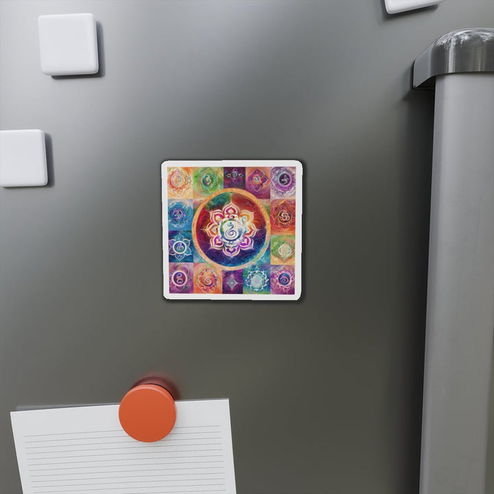 Cosmic Mandala Symphony - Die-cut Magnet - Home Decor - g(0D·IO) - 6 × 6" - Die-Cut - 1 pc