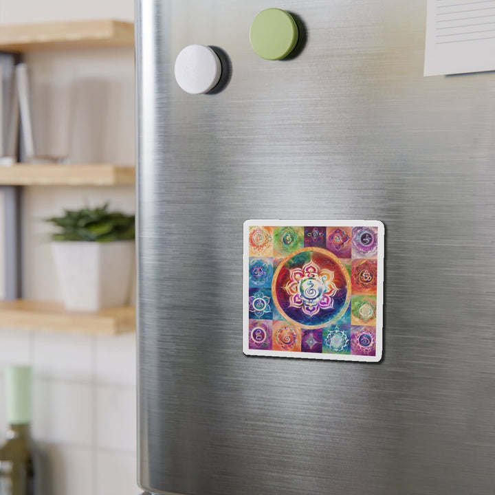 Cosmic Mandala Symphony - Die-cut Magnet - Home Decor - g(0D·IO) - 6 × 6" - Die-Cut - 1 pc