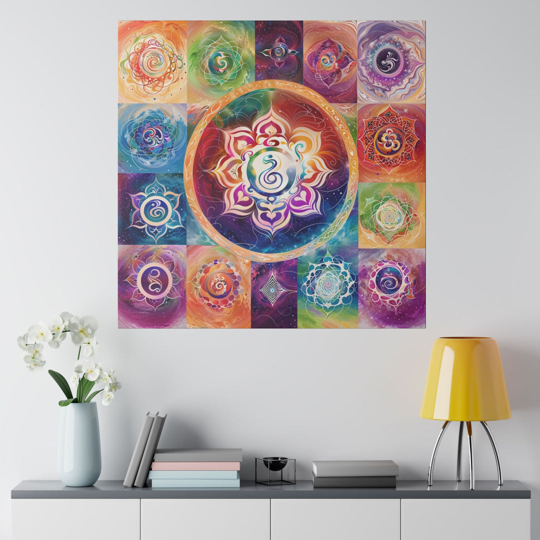 Cosmic Mandala Symphony - Matte Canvas - Canvas - g(0D·IO) - 32" x 32" (Square) - 0.75'' -