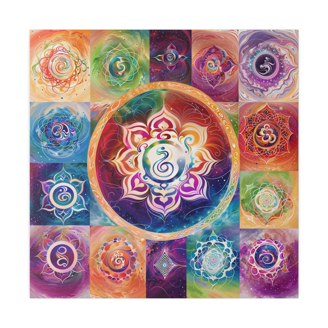 Cosmic Mandala Symphony - Matte Canvas - Canvas - g(0D·IO) - 32" x 32" (Square) - 0.75'' -