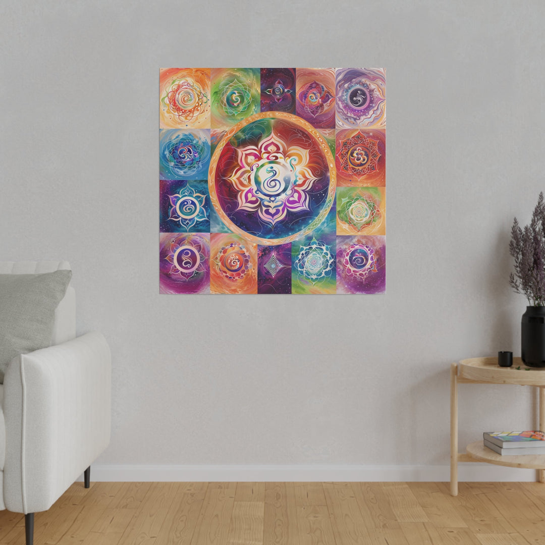 Cosmic Mandala Symphony - Matte Canvas - Canvas - g(0D·IO) - 32" x 32" (Square) - 0.75'' -