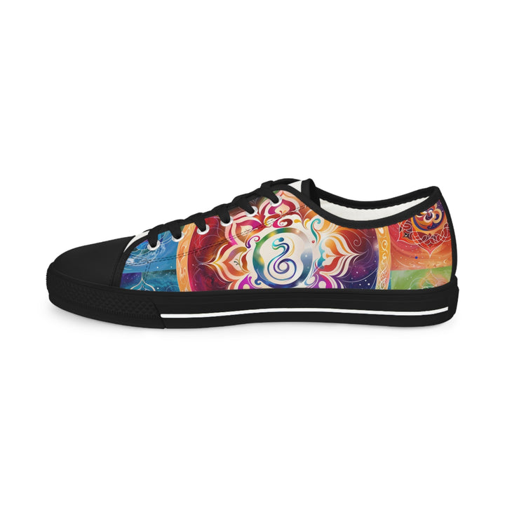 Cosmic Mandala Symphony - Men's Lowtop Sneakers - Shoes - g(0D·IO) - US 5 - Black sole -