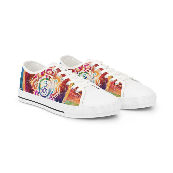 Cosmic Mandala Symphony - Men's Lowtop Sneakers - Shoes - g(0D·IO) - US 5 - White sole -