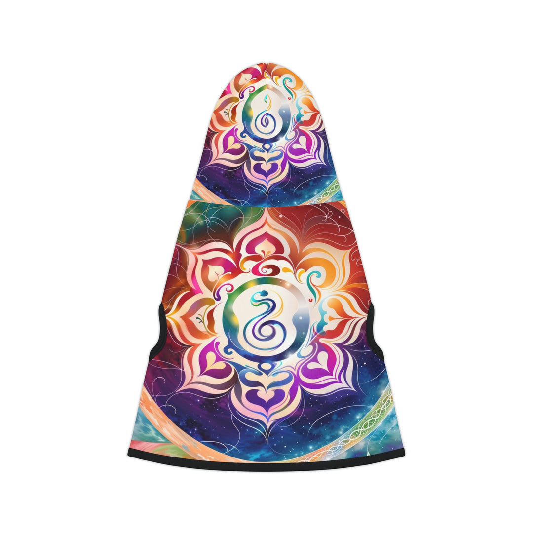 Cosmic Mandala Symphony - Pet Hoodie - Pets - g(0D·IO) - XXS - Black Rib -