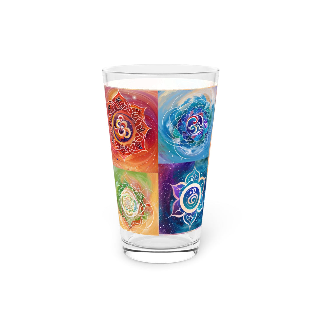 Cosmic Mandala Symphony - Pint Glass - Mug - g(0D·IO) - 16oz - -