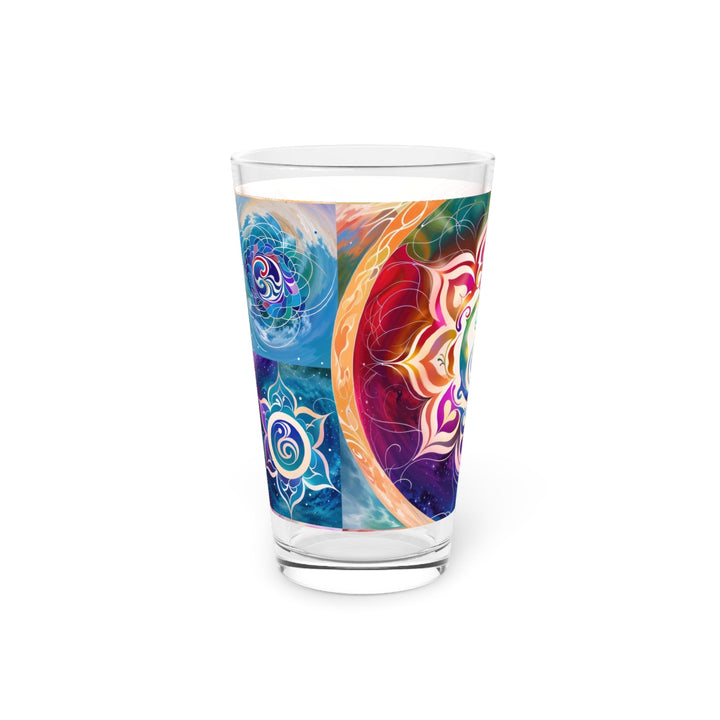 Cosmic Mandala Symphony - Pint Glass - Mug - g(0D·IO) - 16oz - -