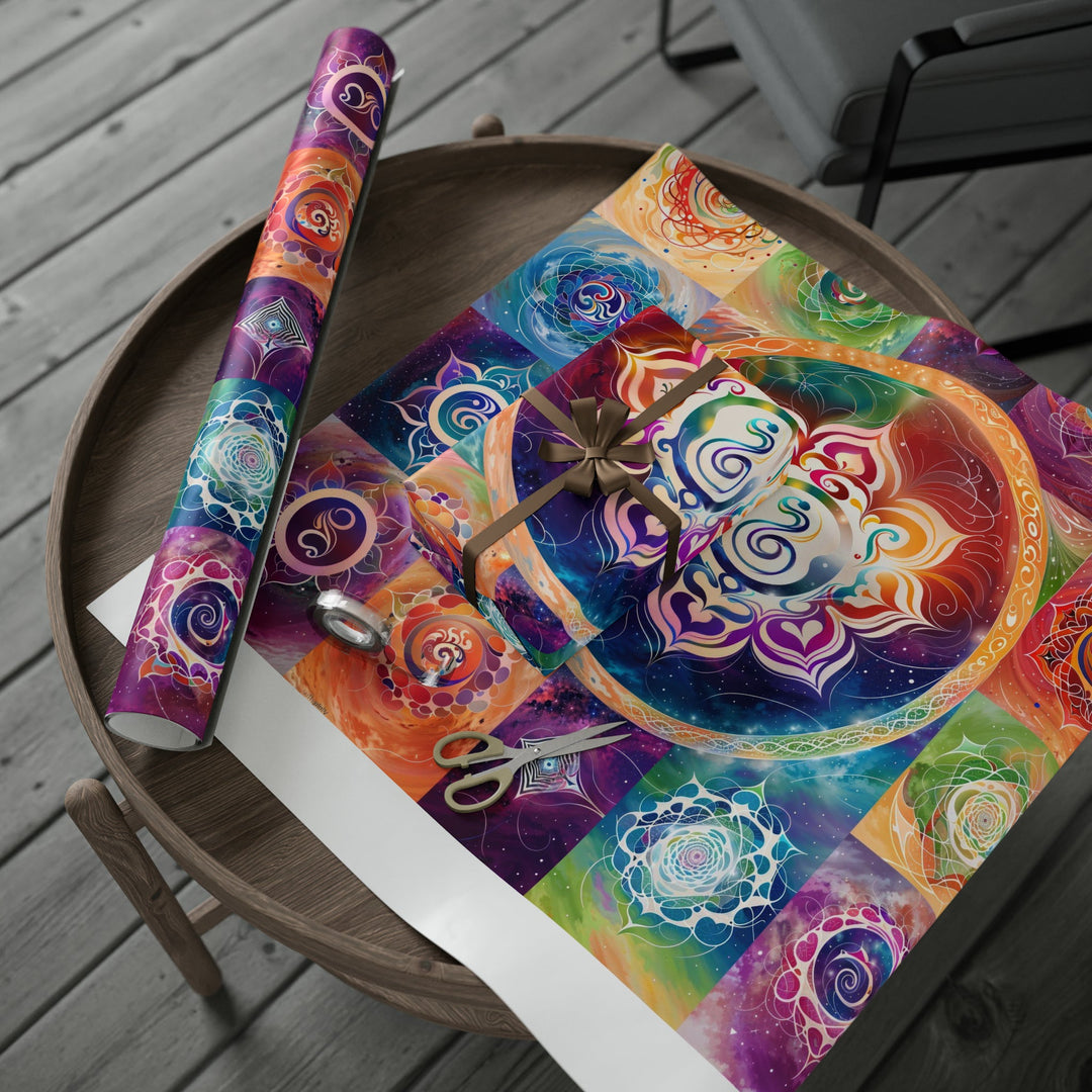 Cosmic Mandala Symphony - Wrapping Paper - Home Decor - g(0D·IO) - 30'' x 72'' - Matte -