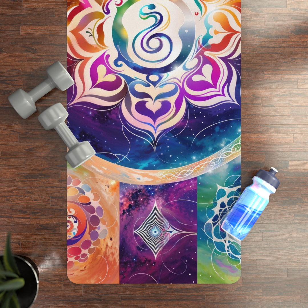 Cosmic Mandala Symphony - Yoga Mat - Home Decor - g(0D·IO) - 24” x 68” - -