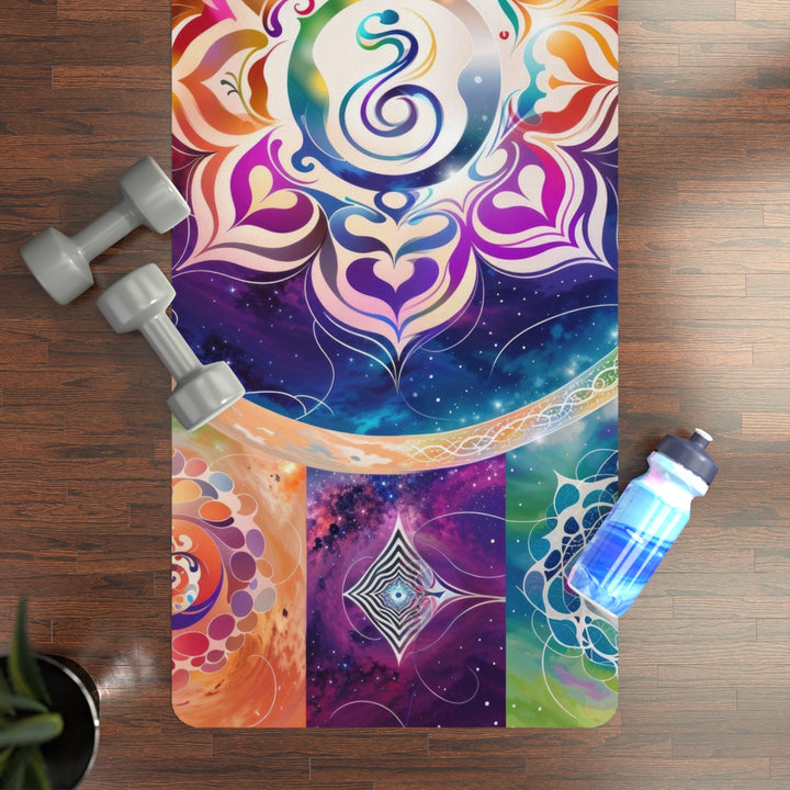 Cosmic Mandala Symphony - Yoga Mat - Home Decor - g(0D·IO) - 24” x 68” - -