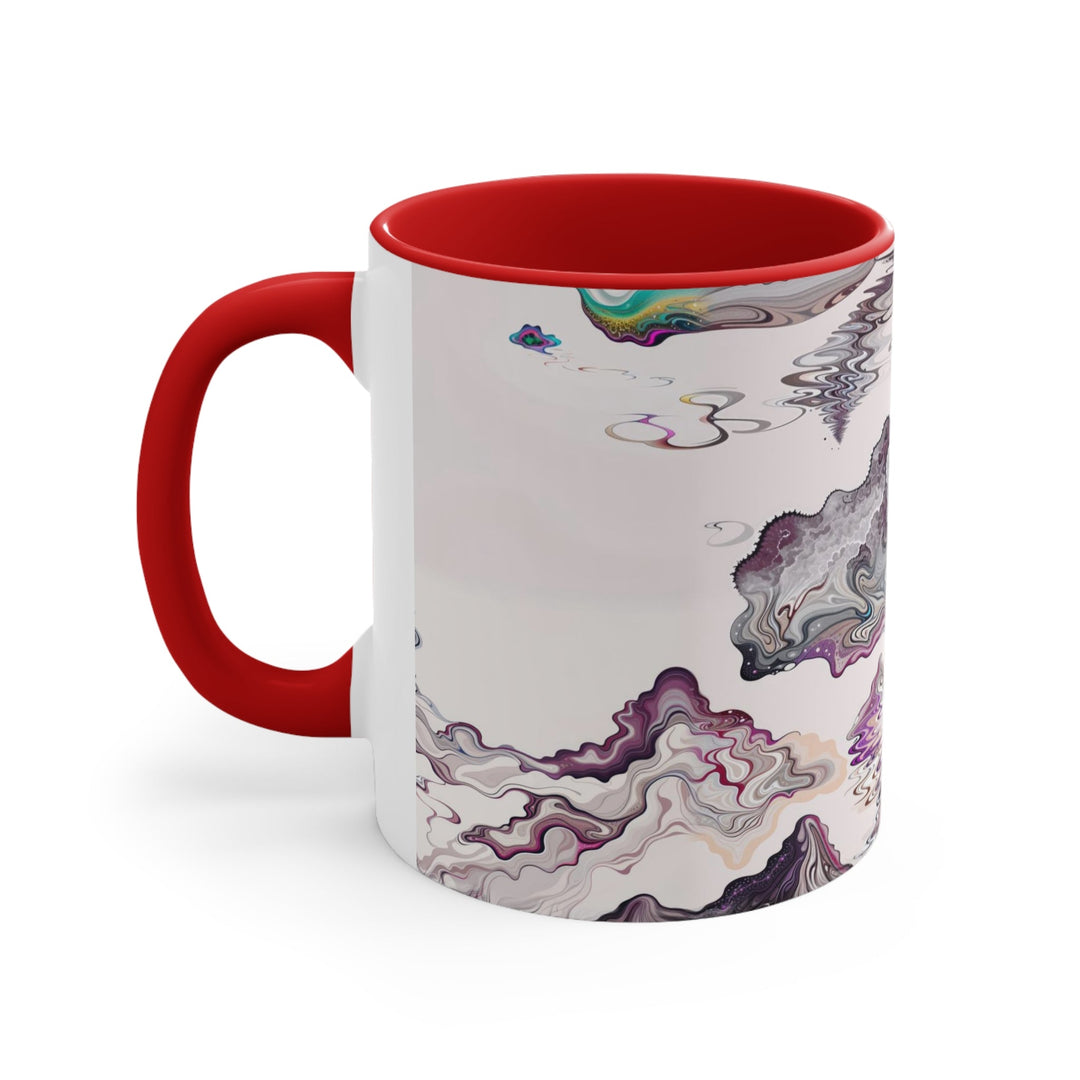 Cosmic Marble Cascade - Accent Coffee Mug - Mug - g(0D·IO) - Pink - 11oz -