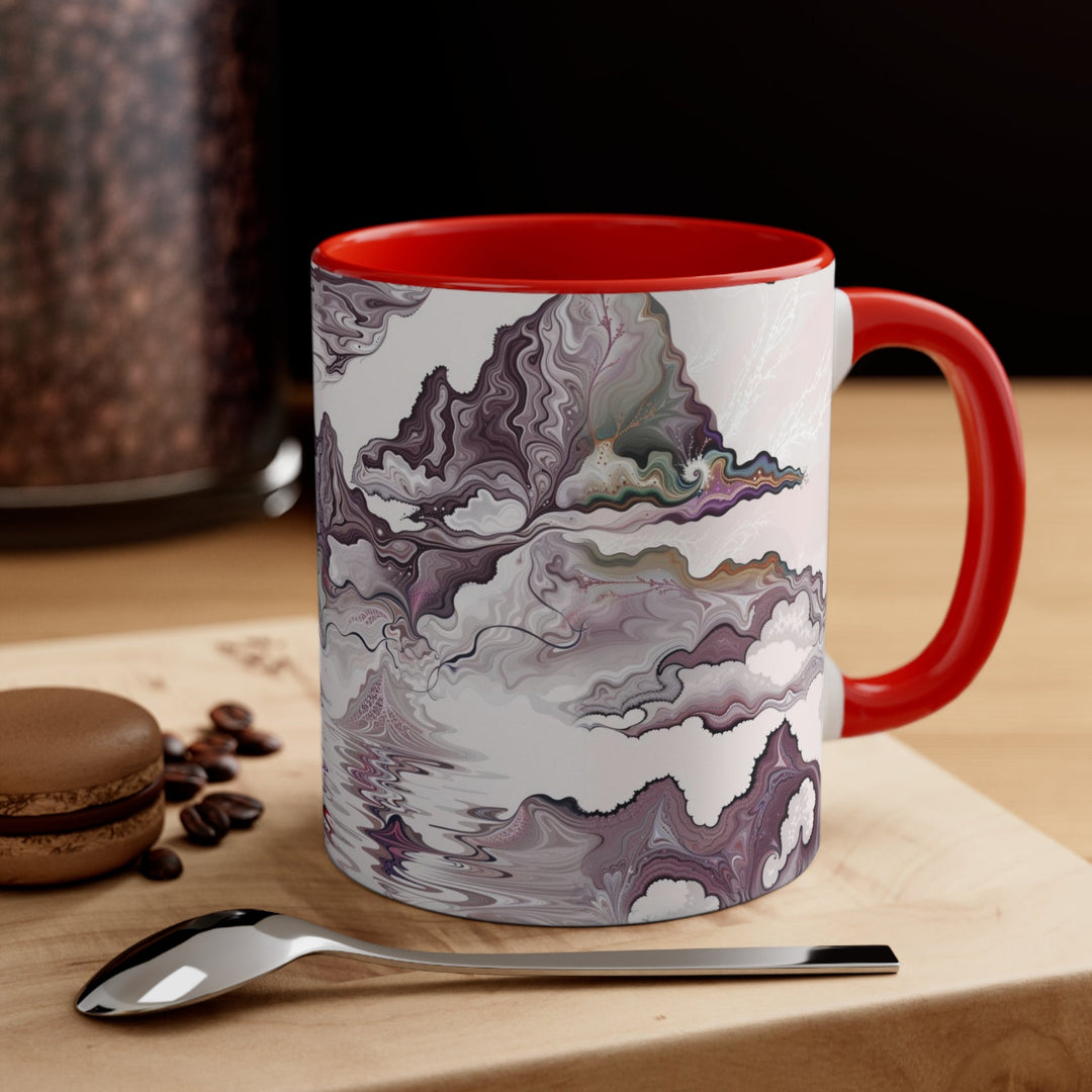 Cosmic Marble Cascade - Accent Coffee Mug - Mug - g(0D·IO) - Pink - 11oz -