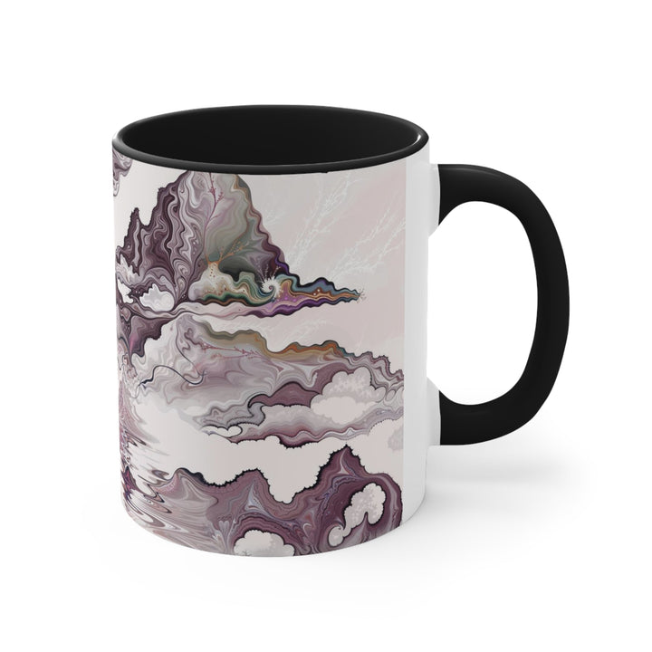 Cosmic Marble Cascade - Accent Coffee Mug - Mug - g(0D·IO) - Pink - 11oz -