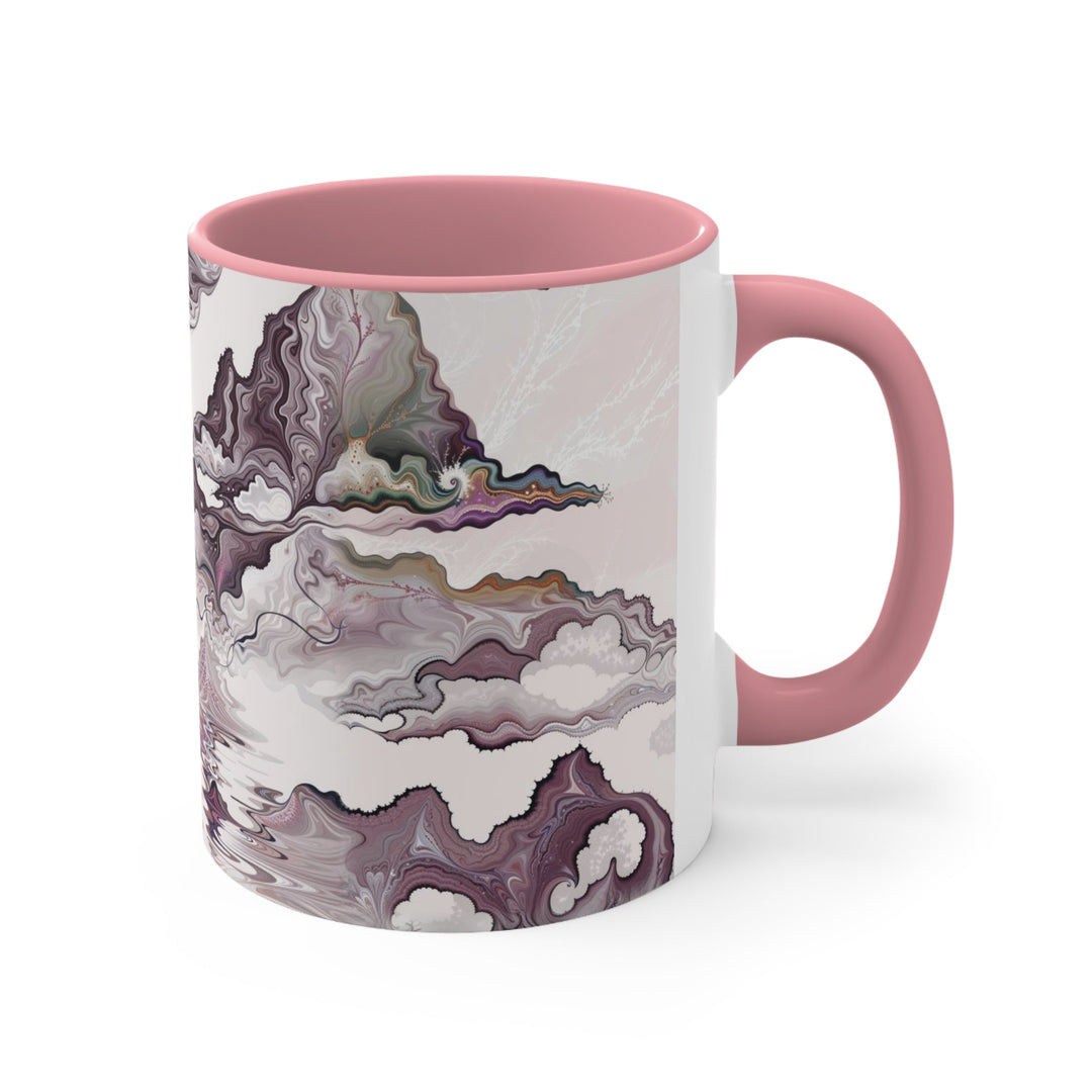 Cosmic Marble Cascade - Accent Coffee Mug - Mug - g(0D·IO) - Pink - 11oz -